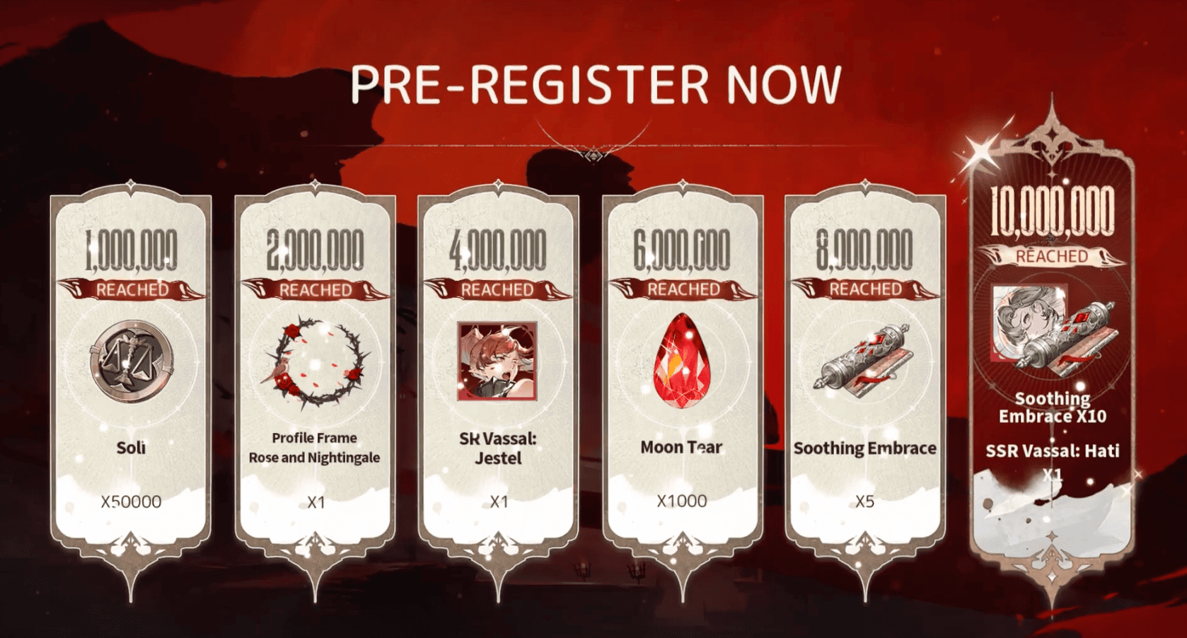 Silver and Blood Pre-Registration Rewards