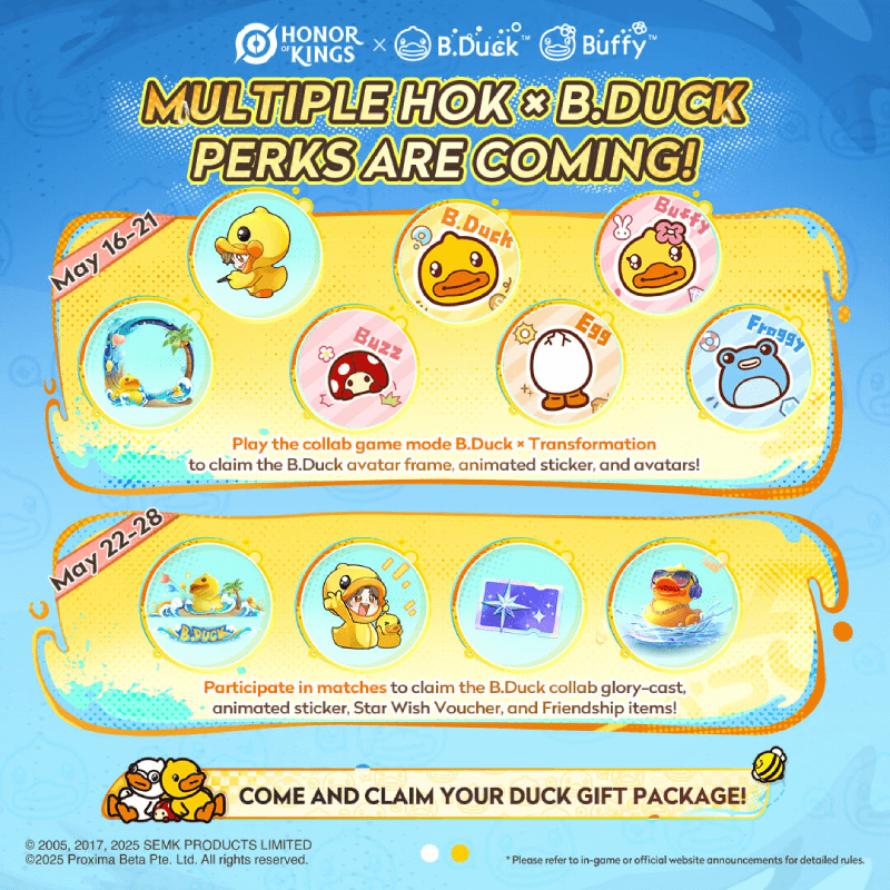 Honor of Kings × B.Duck Event Perks and Rewards