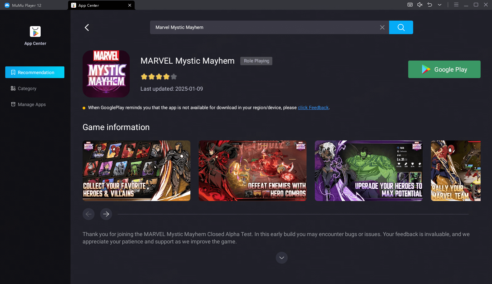 Marvel Mystic Mayhem Release Date