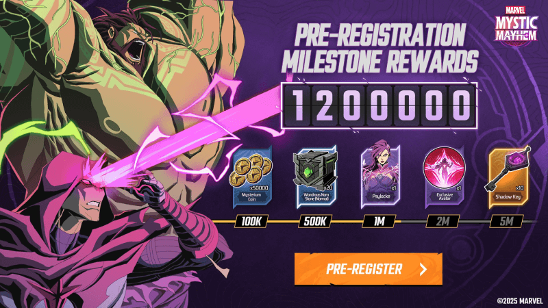 Marvel Mystic Mayhem Pre-Registration and Exclusive Rewards