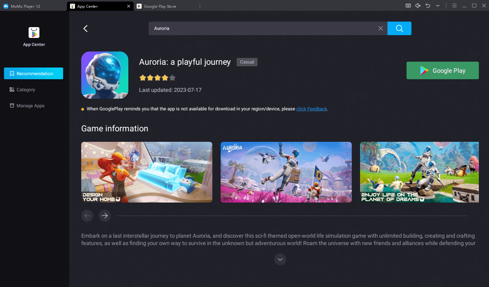 Download Auroria: A Playful Journey on MuMuPlayer