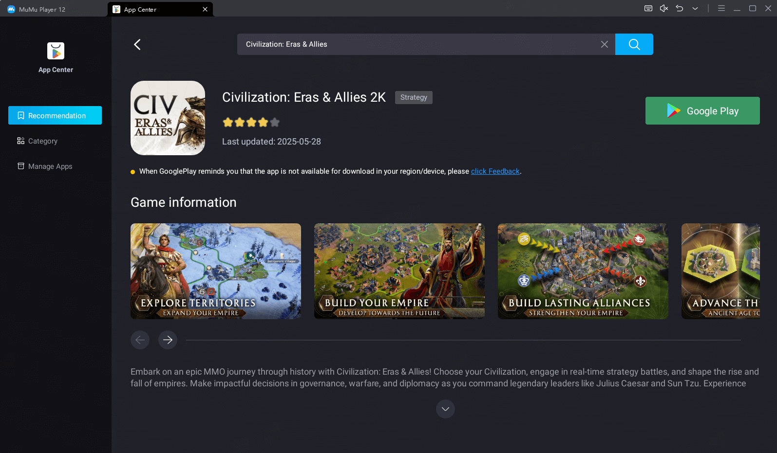 Civilization: Eras & Allies 
