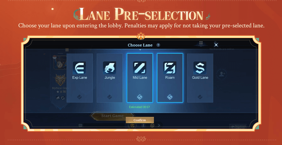 Mobile Legends: Bang Bang Phoenix Empress Rising Patch - Lane Pre-selection System