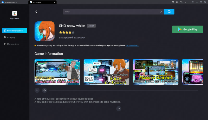 Download SNO: Snow White on MuMuPlayer 