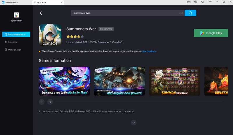 Download Summoners War on MuMuPlayer