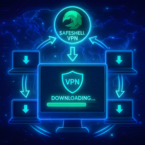 Descargas P2P rápidas y seguras – SafeShell VPN