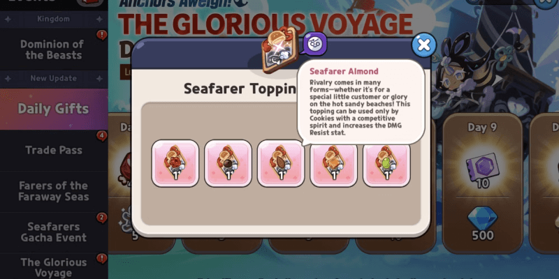 Cookie Run: Kingdom Version 6.7 Update Overview - Resonant Toppings: Seafarer Set