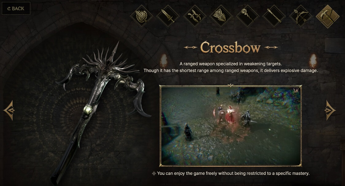 LORDNINE : Infinite Class - Crossbow - Strengths: 