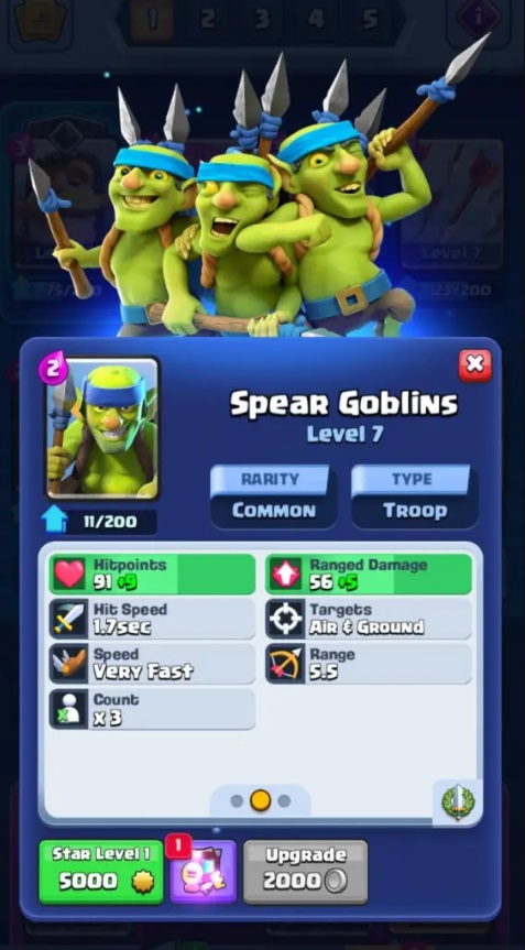 Clash Royale Merge Tactics Tier List - Spear Goblin