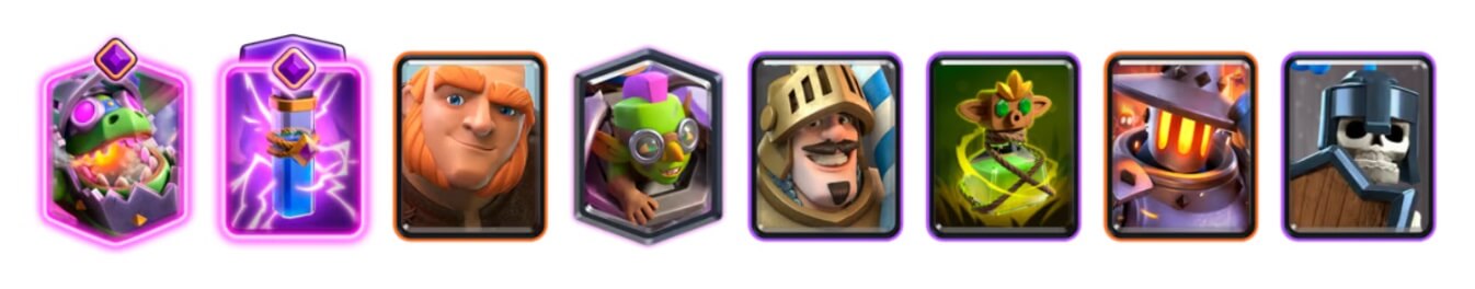 ⁠Clash Royale - Inferno Dragon Evolution, Zap Evolution, Giant, Goblin Machine, Prince, Goblin Curse, Furnace and Guards