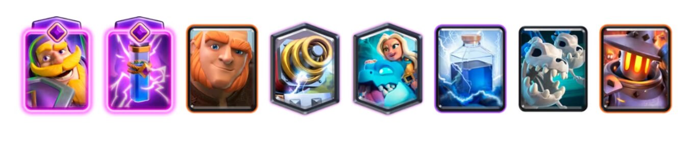 ⁠Clash Royale - Knight Evolution, Zap Evolution, Giant, Sparky, Spirit Empress, Lightning, Skeleton Dragon and Furnace