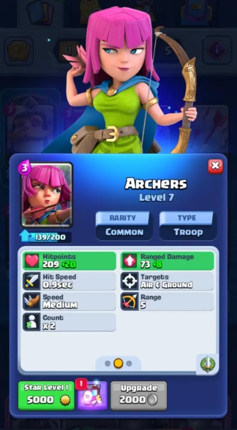 Clash Royale Merge Tactics Tier List - Archer