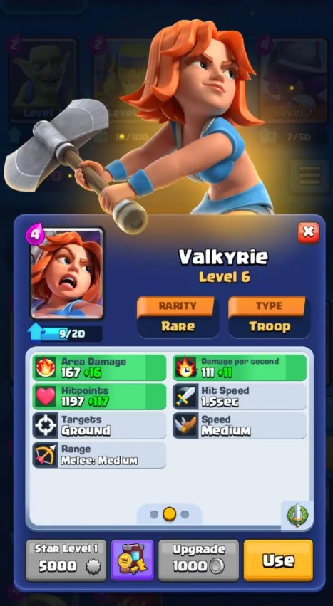 Clash Royale Merge Tactics Tier List - Valkyrie 