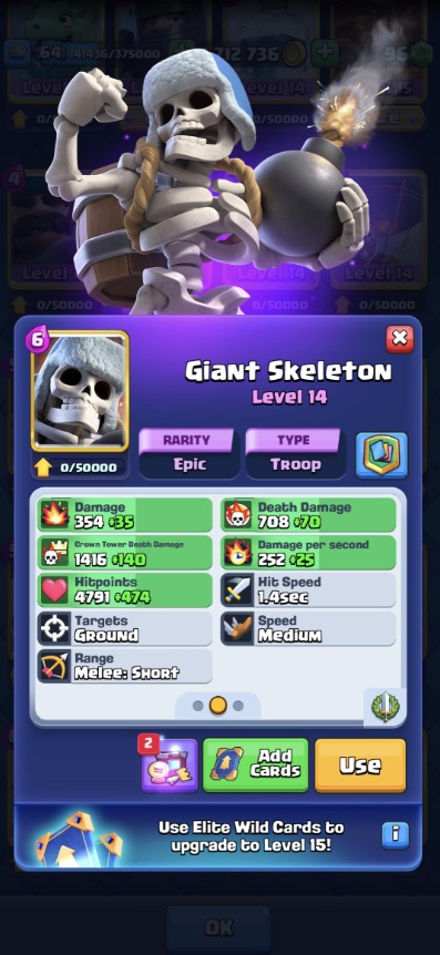 Clash Royale Merge Tactics Tier List - Giant Skeleton
