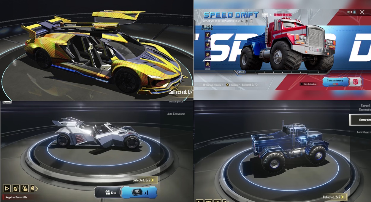 BGMI - Transformers Speed Drift Spin Guide - Exciting Vehicle Skins