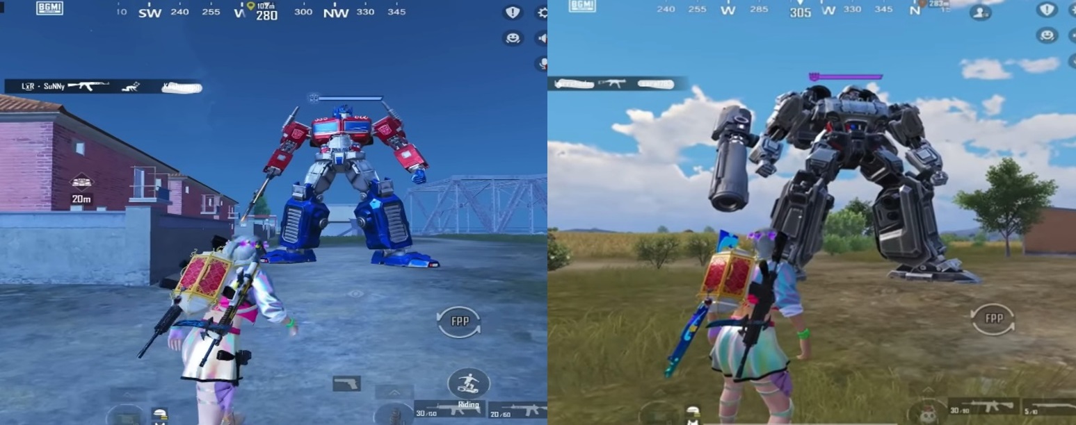 BGMI - Transformers Prize Path Event Guide - Character Costumes