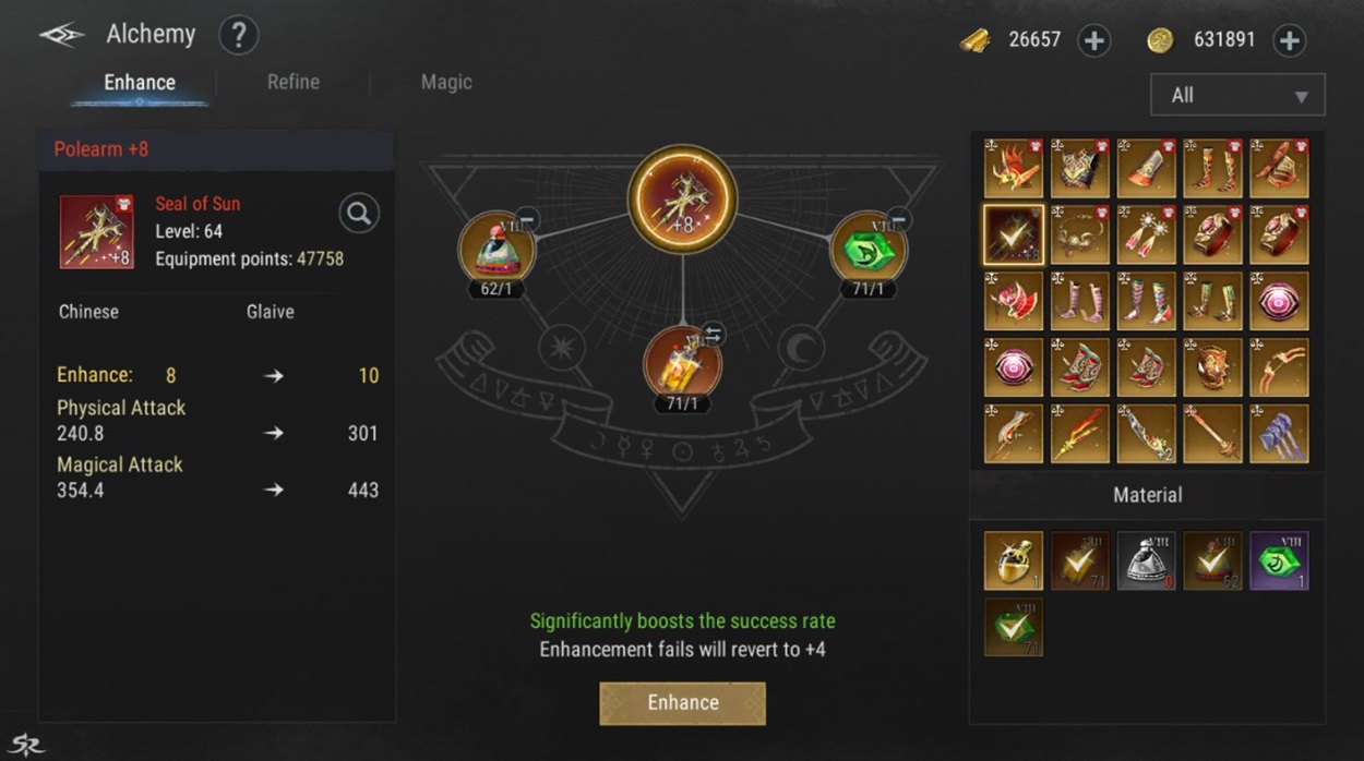 Beginners guide to level up faster in ⁠Silkroad Origin Mobile - Use Alchemy to Slash Weak Spots