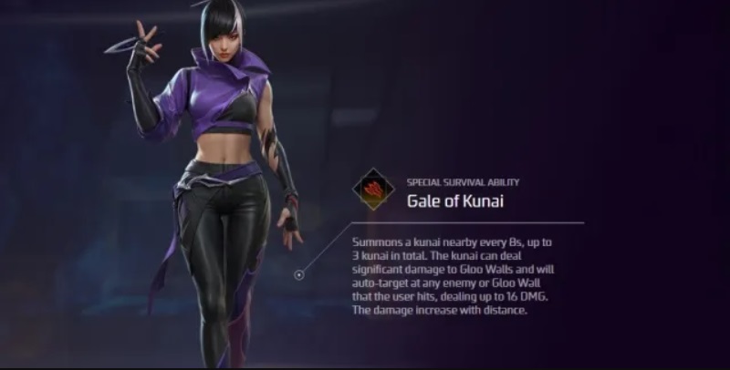 Free Fire: Rin Yagami - Complete Guide - Gale of Kunai: Rin’s Counter - Defensive 