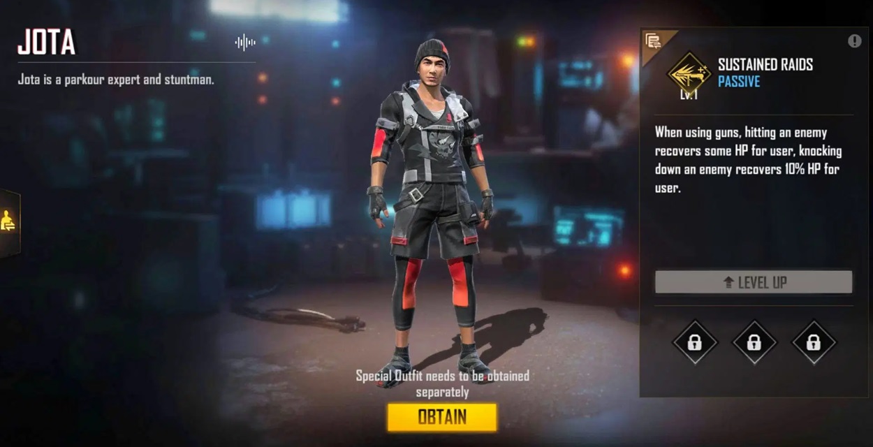 Free Fire:Character Combos with Rin - Jota