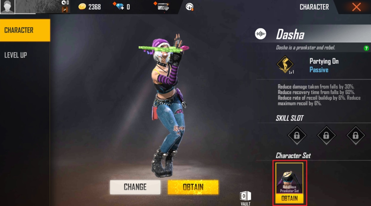 Free Fire:Character Combos with Rin - Dasha