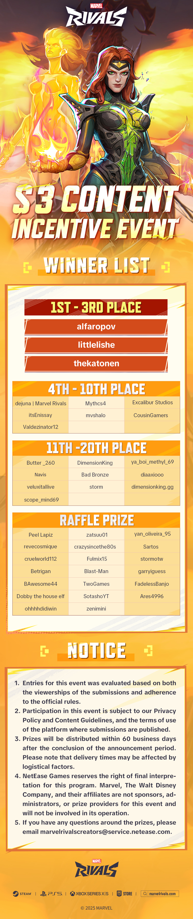 s3 content incentive event_winners list