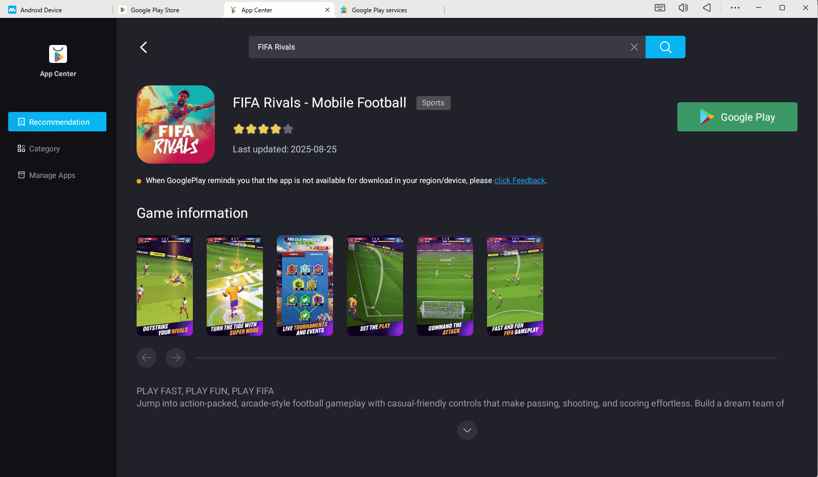 Download FIFA Rivals on MuMuPlayer