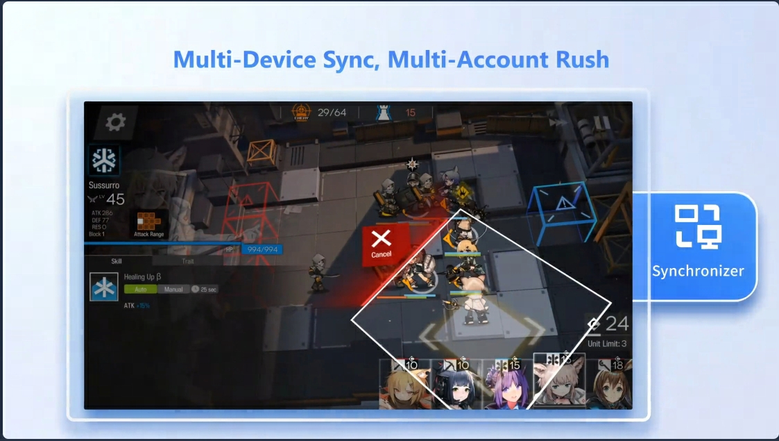 Synchronizer for MuMuplayer to Reroll KAIJU NO. 8 THE GAME