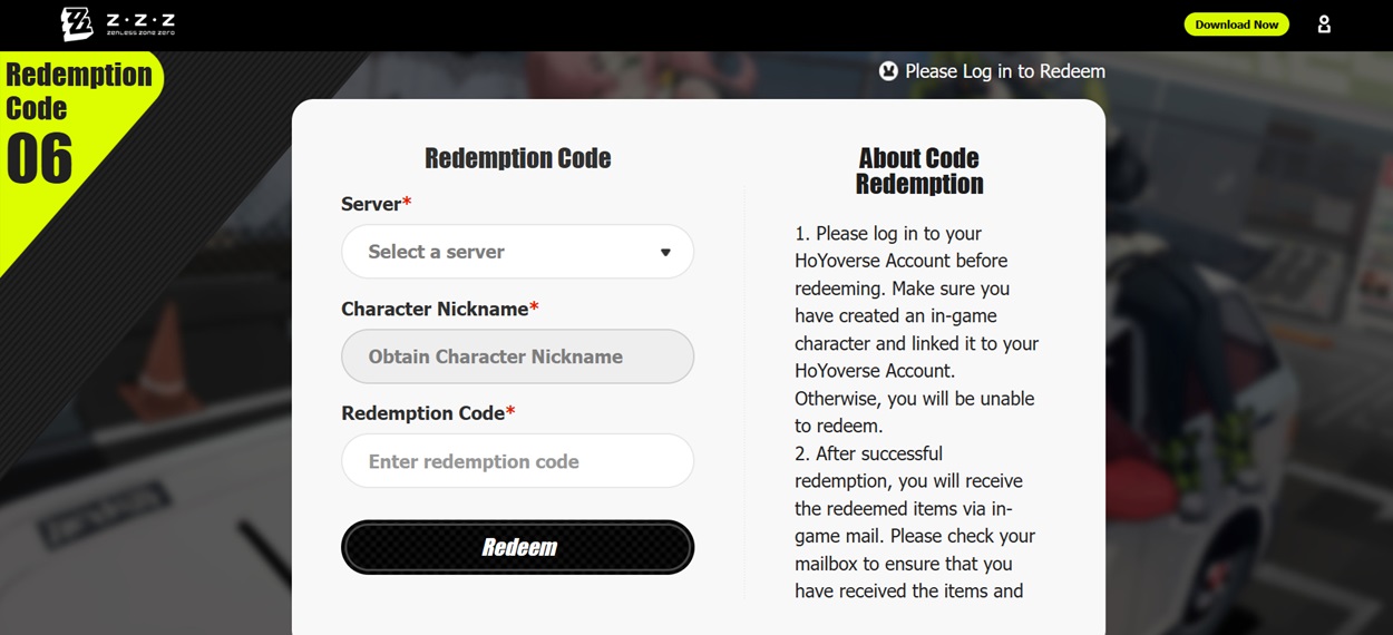 Zenless Zone Zero Redeem Codes - Working Codes and How to Claim Rewards - Using the official Redemption site