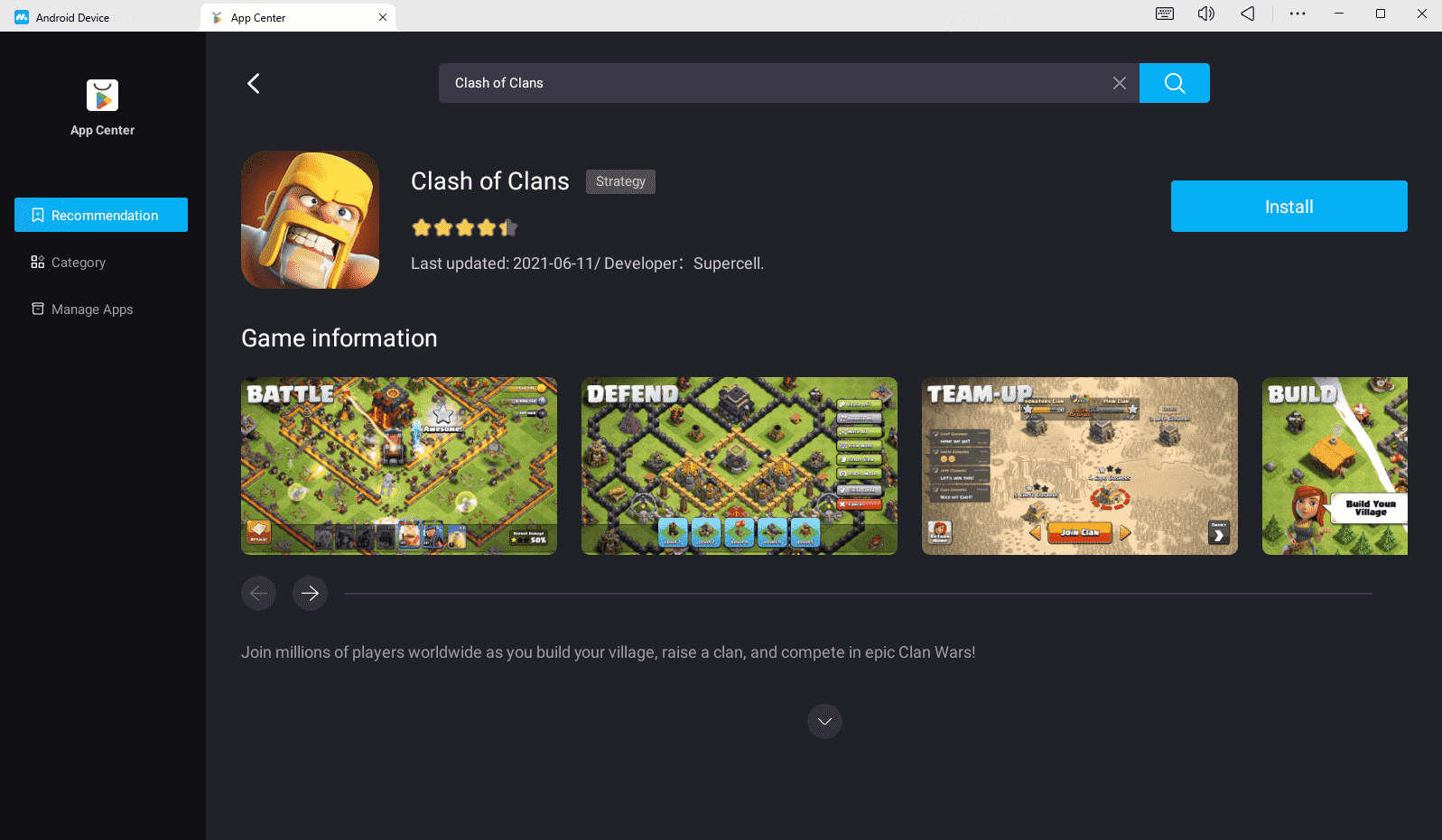 Download Clash of Clans on PC or Mac with MuMuPlayer