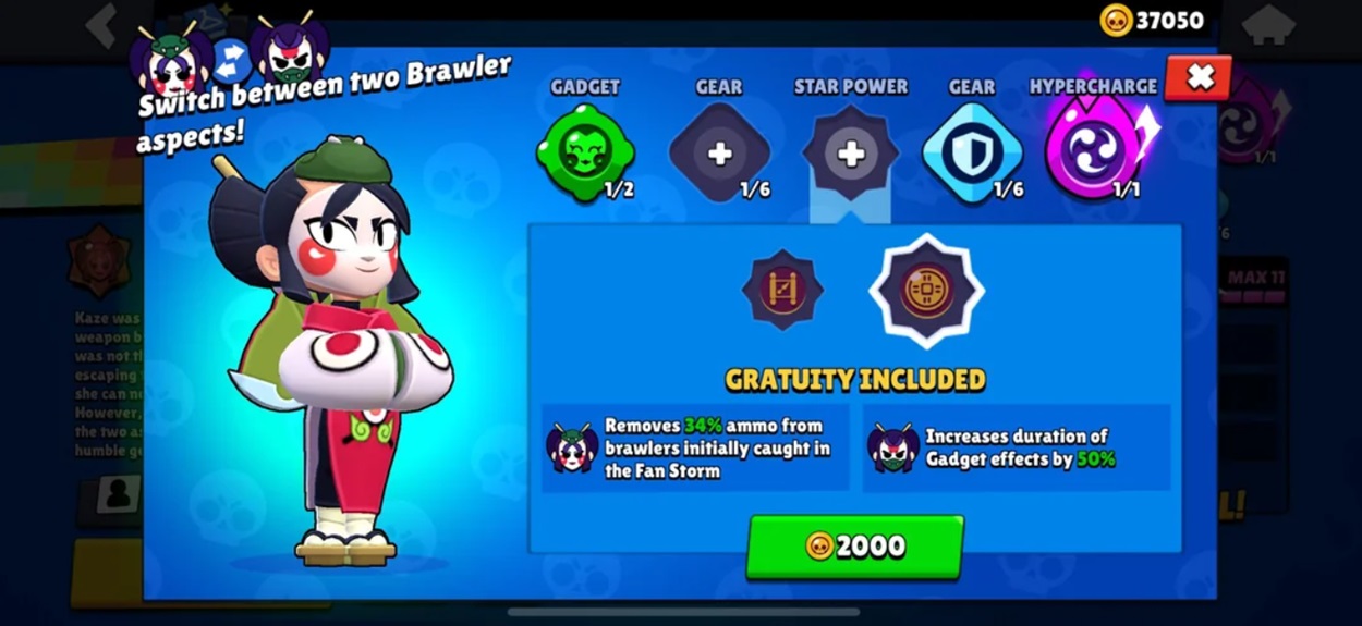 Brawl Stars Kaze Build Guide - Best Loadout and Tips - Star Powers