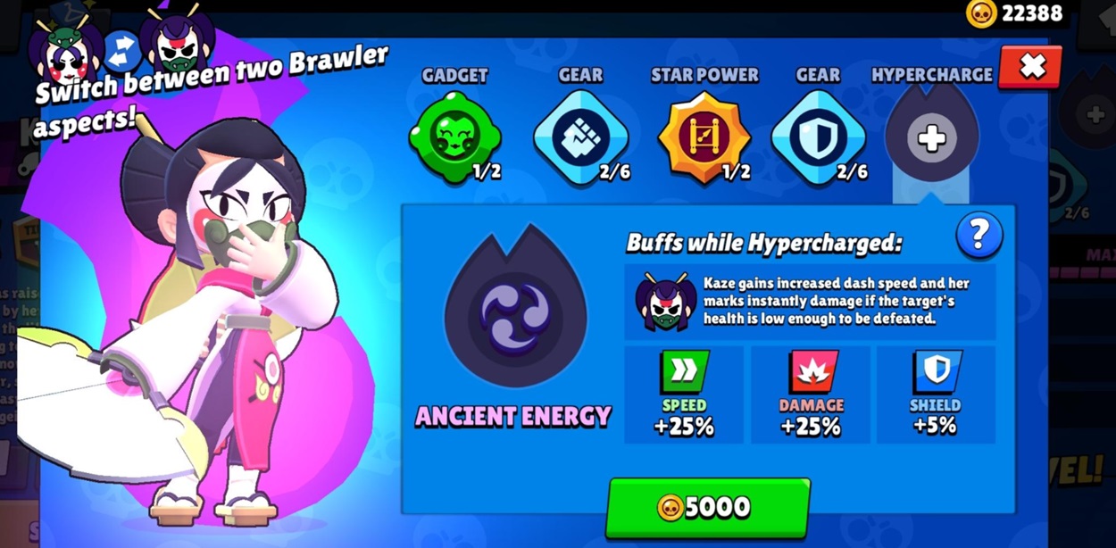 Brawl Stars Kaze Build Guide - Hypercharge