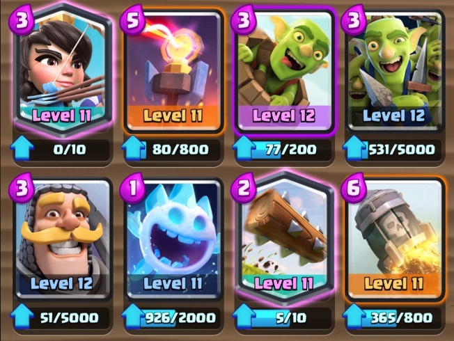 Best Meta Decks in Clash Royale - Log Bait Deck