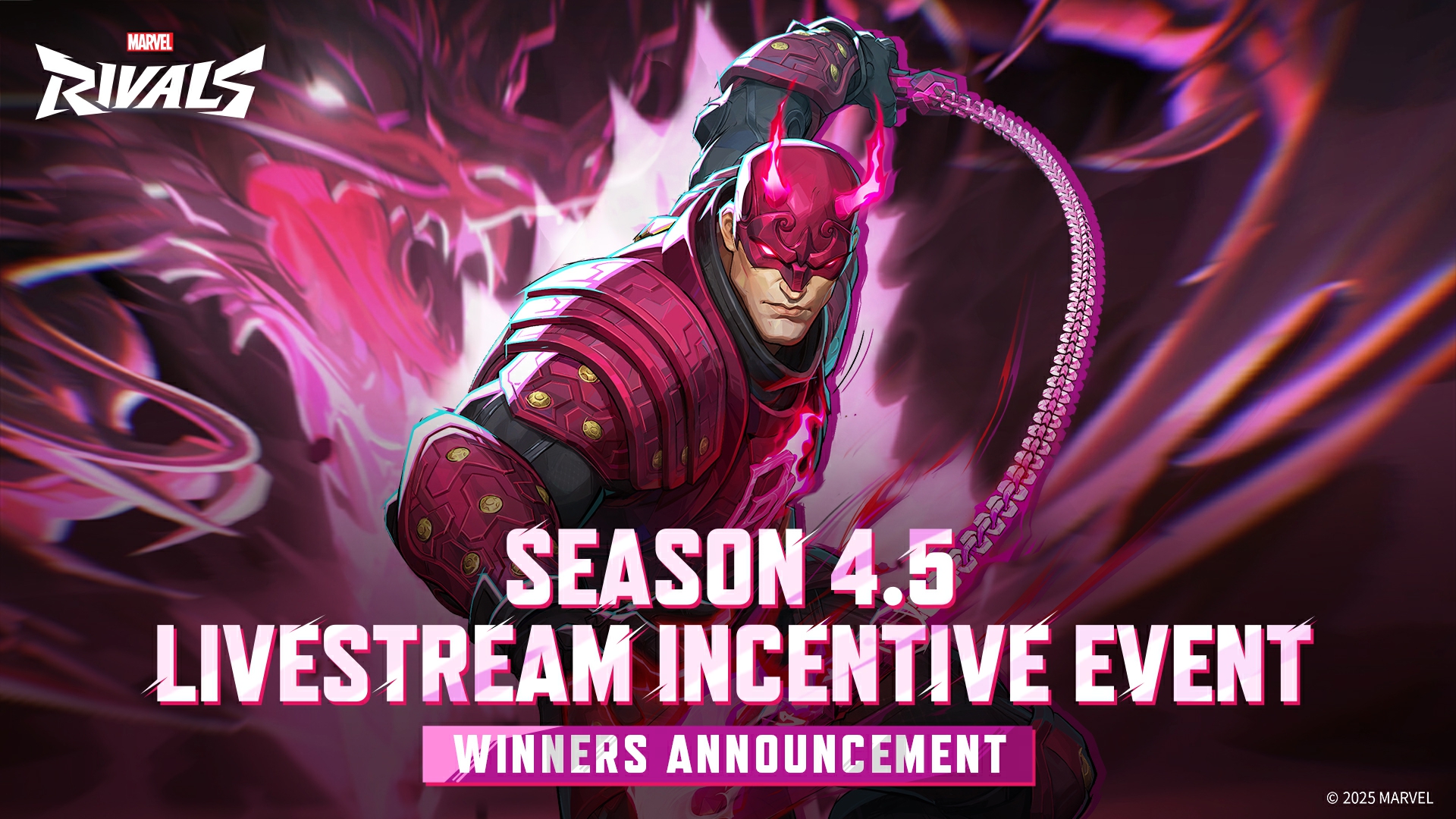 Marvel Rivals S4.5 Livestream Incentive Event – Winners Announcement