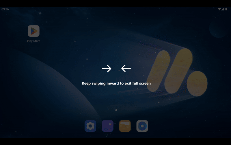 Gesture nativation Exit Full Screen